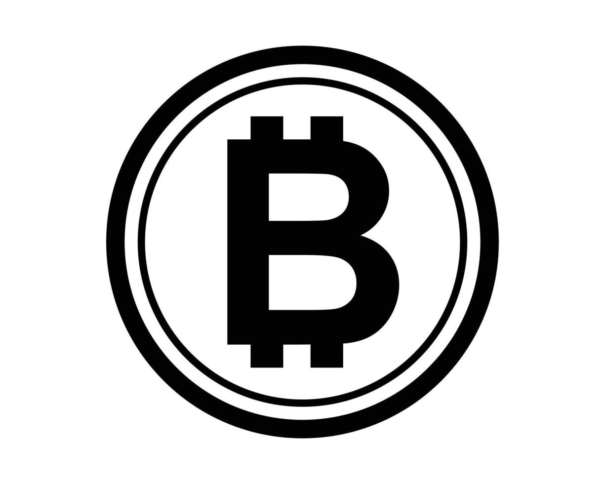 logo vectoriel de pictogramme symbole bitcoin