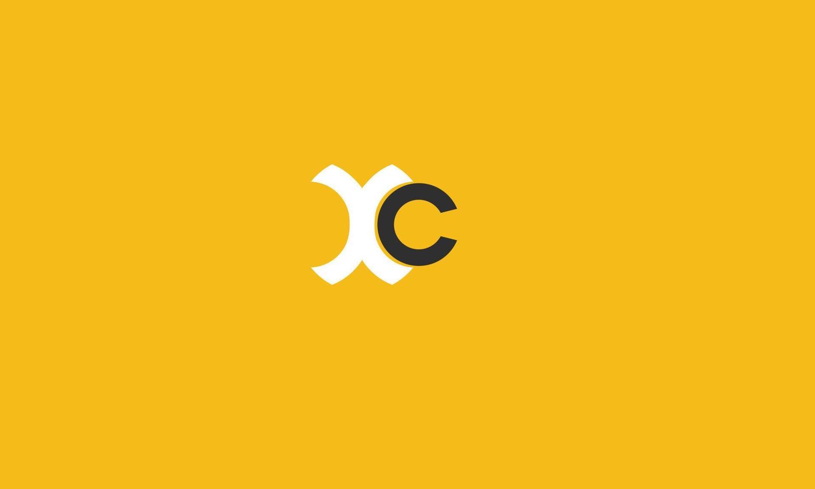 xc alphabet lettres initiales monogramme logo vecteur