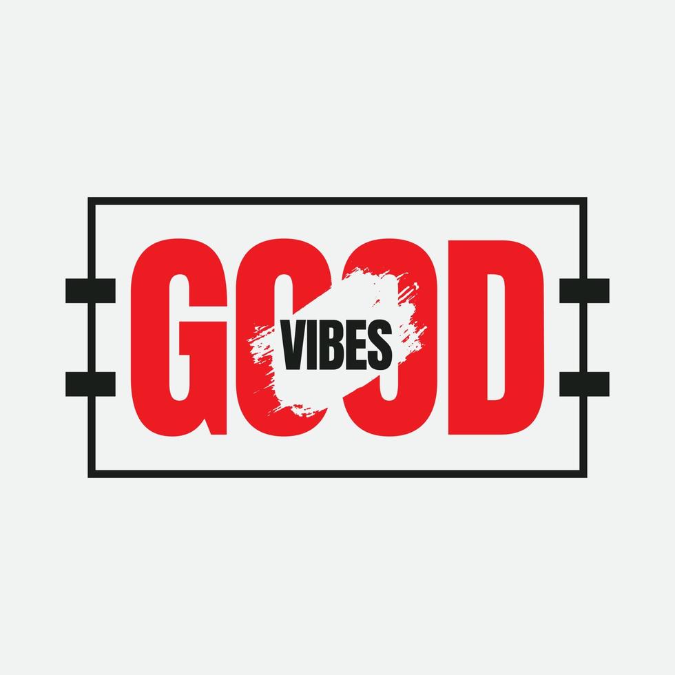 slogan de typographie good vibes only pour la conception de t-shirt imprimé vecteur