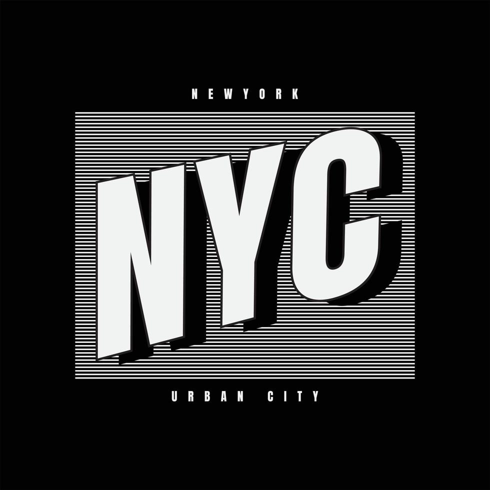 typographie d'illustration new york brooklyn pour t-shirt, affiche, logo, autocollant ou marchandise vestimentaire vecteur