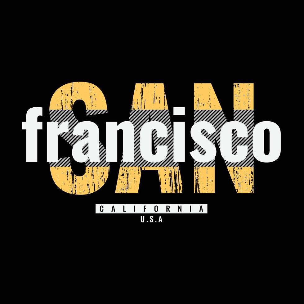 typographie de san francisco pour t-shirt, affiche, logo, autocollant ou marchandise vestimentaire vecteur