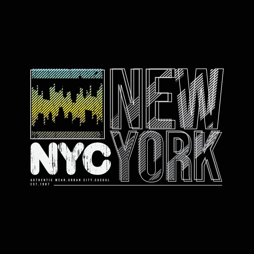 typographie d'illustration de new york brooklyn. parfait pour la conception de t-shirt vecteur