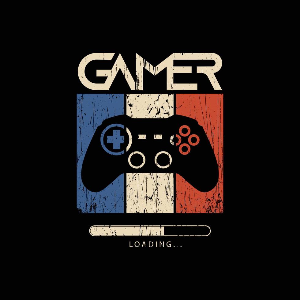 typographie d'illustration de jeu. parfait pour la conception de t-shirt vecteur