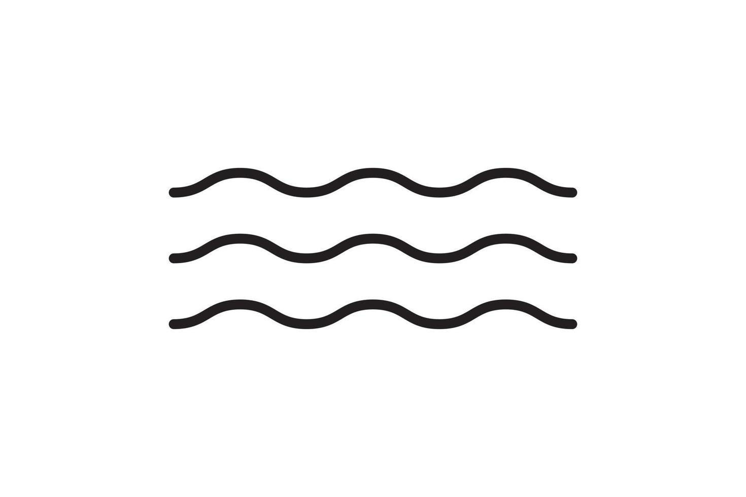 conception de vecteur d'illustration de vague d'icône de mer. élément graphique du logo de l'océan. symbole aquatique.