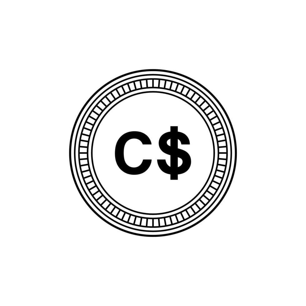 devise du canada, cad, symbole d'icône du dollar canadien. illustration vectorielle vecteur