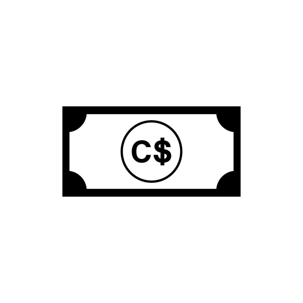 devise du canada, cad, symbole d'icône du dollar canadien. illustration vectorielle vecteur