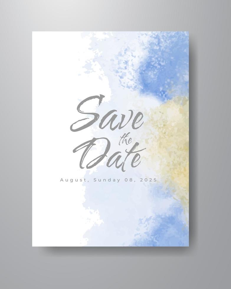 réservez la date avec un fond aquarelle. conception pour votre invitation. vecteur