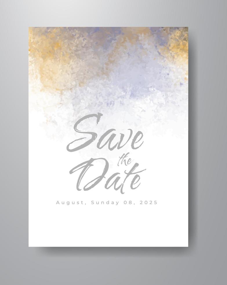 réservez la date avec un fond aquarelle. conception pour votre invitation. vecteur