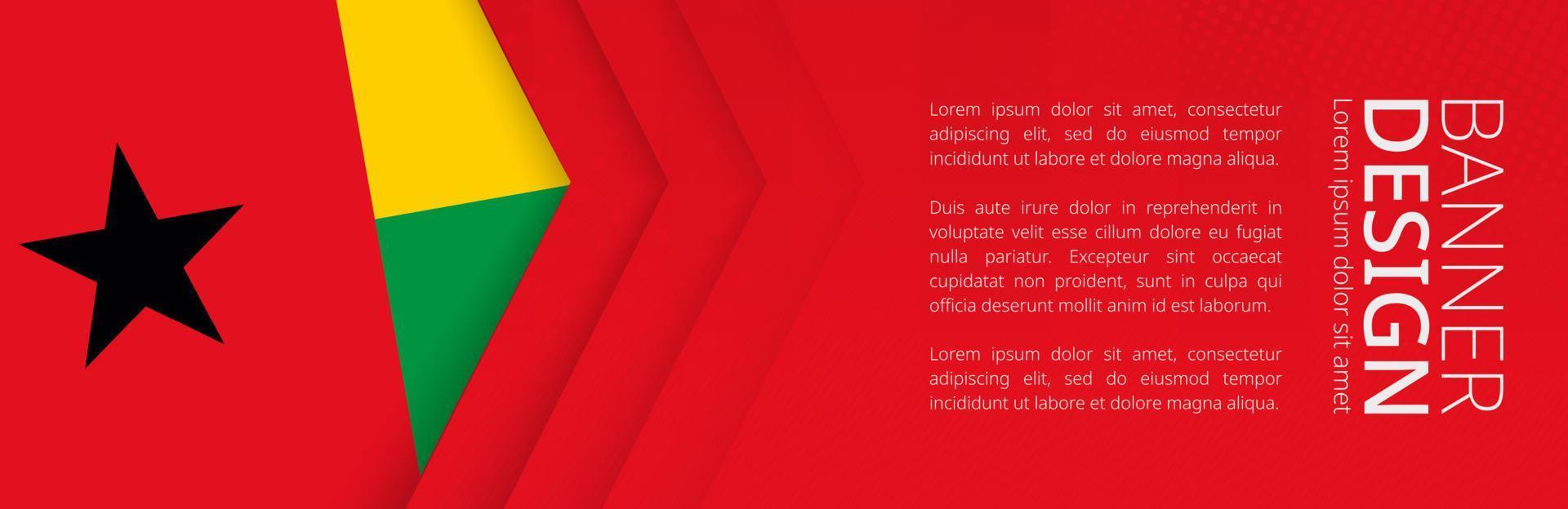 modèle de bannière avec le drapeau de la guinée-bissau pour la publicité de voyages, d'affaires et autres. vecteur