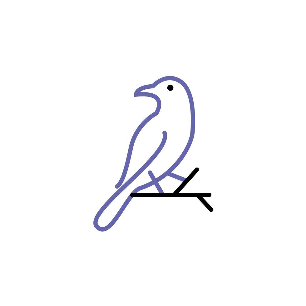 logo minimaliste simple oiseau vecteur