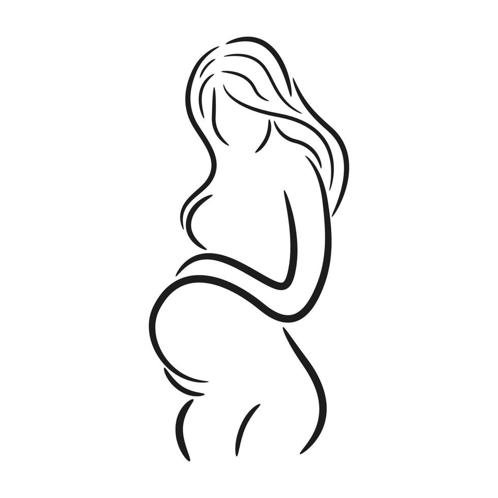 symbole femme enceinte vecteur