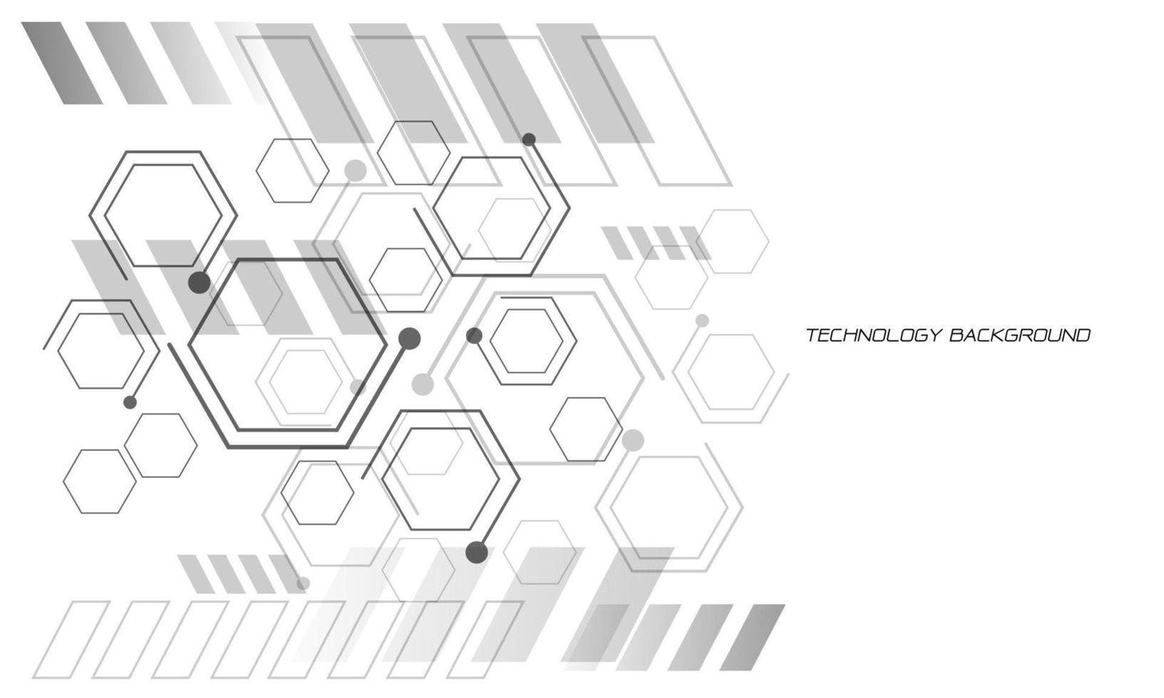 ligne grise géométrique de technologie abstraite sur blanc avec vecteur de fond futuriste moderne de conception d'espace vide