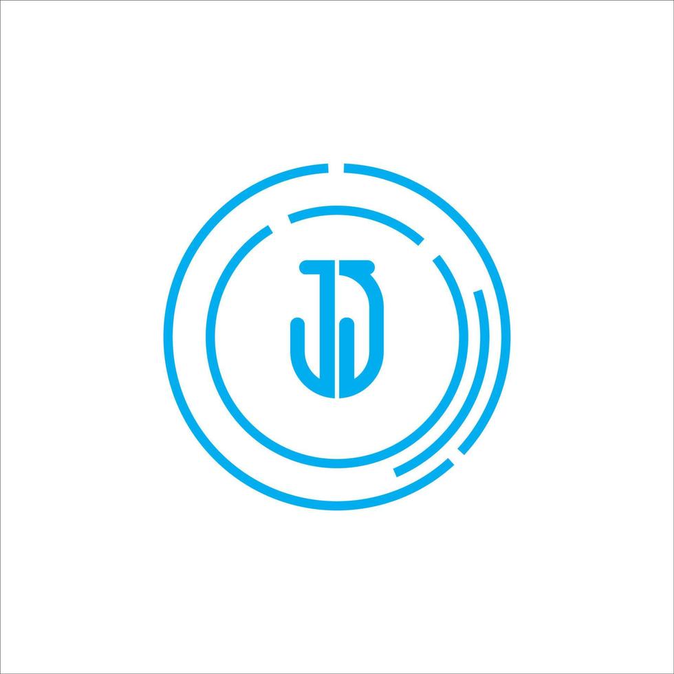 logo monogramme jj j simple et moderne vecteur