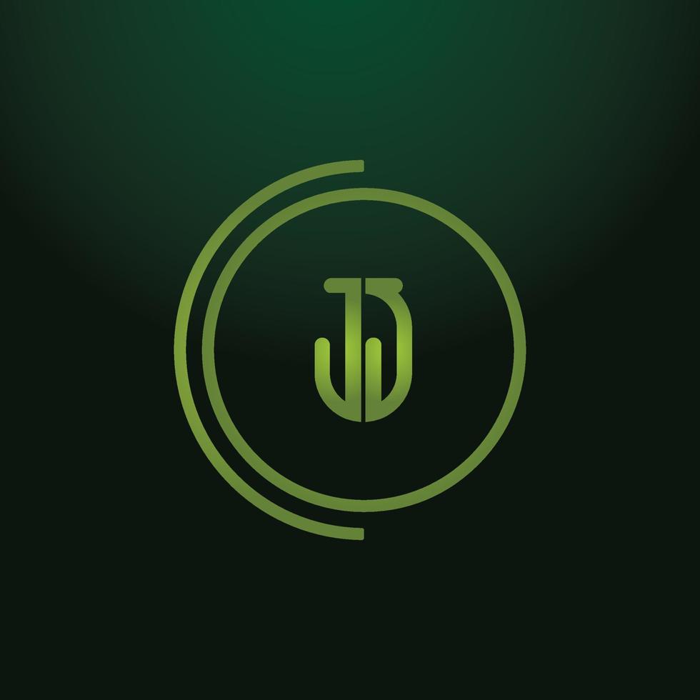 logo monogramme jj j simple et moderne vecteur