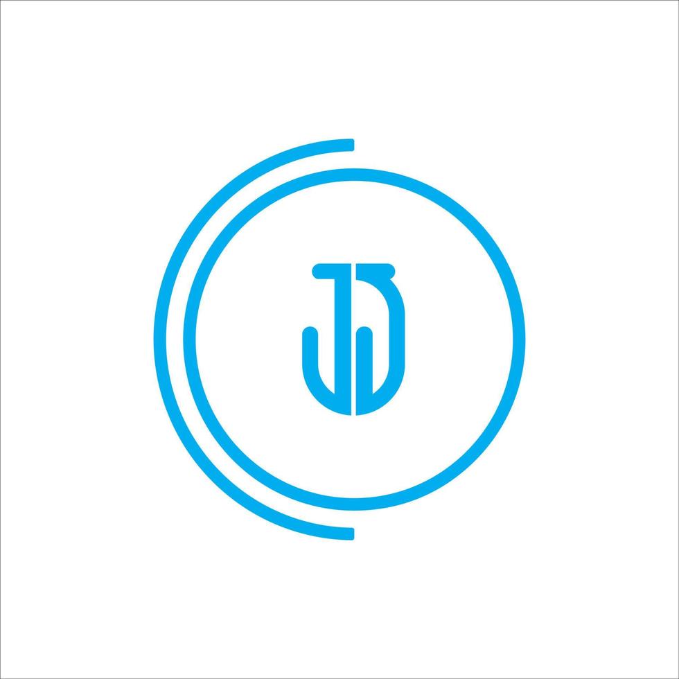 logo monogramme jj j simple et moderne vecteur