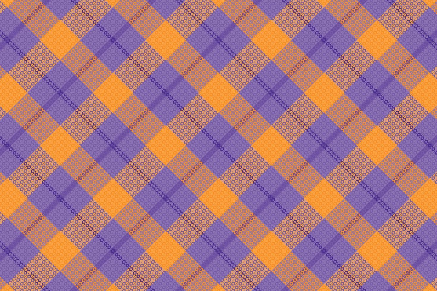 motif de couleur halloween tartan ou plaid. vecteur