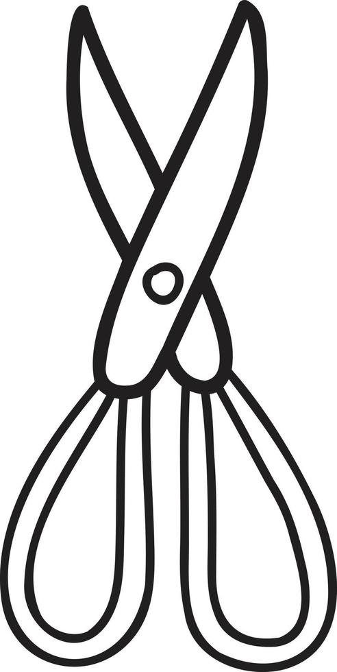 illustration de ciseaux dessinés à la main vecteur