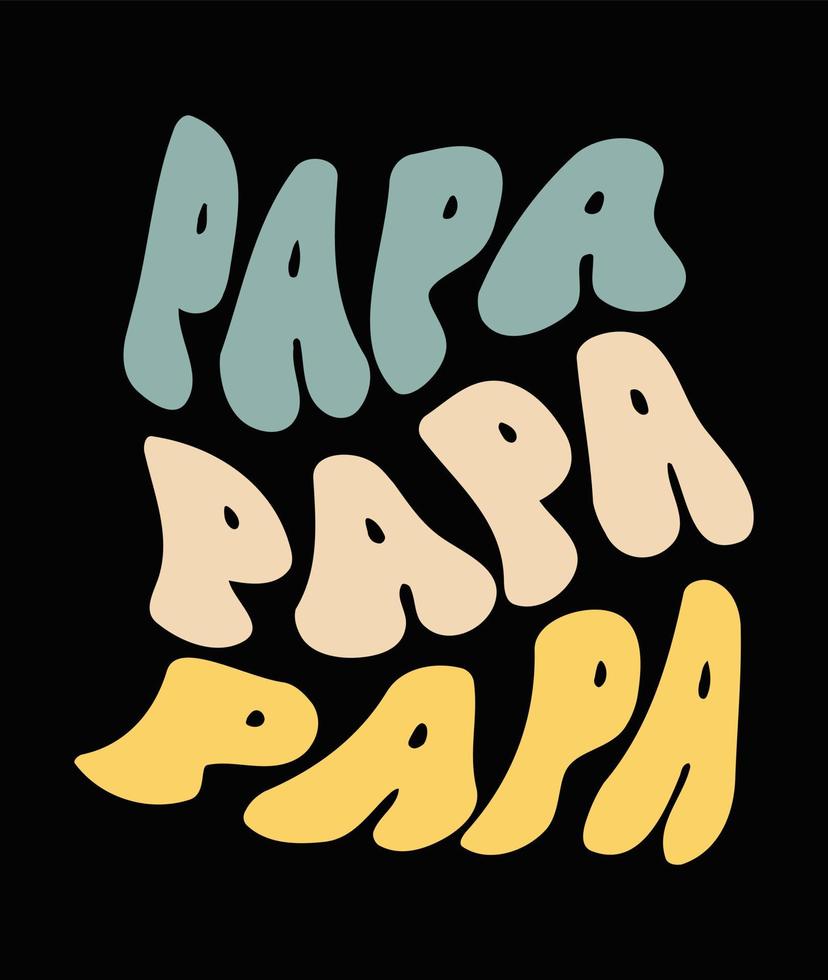 grand-père papa grand-père word warp typographie vecteur