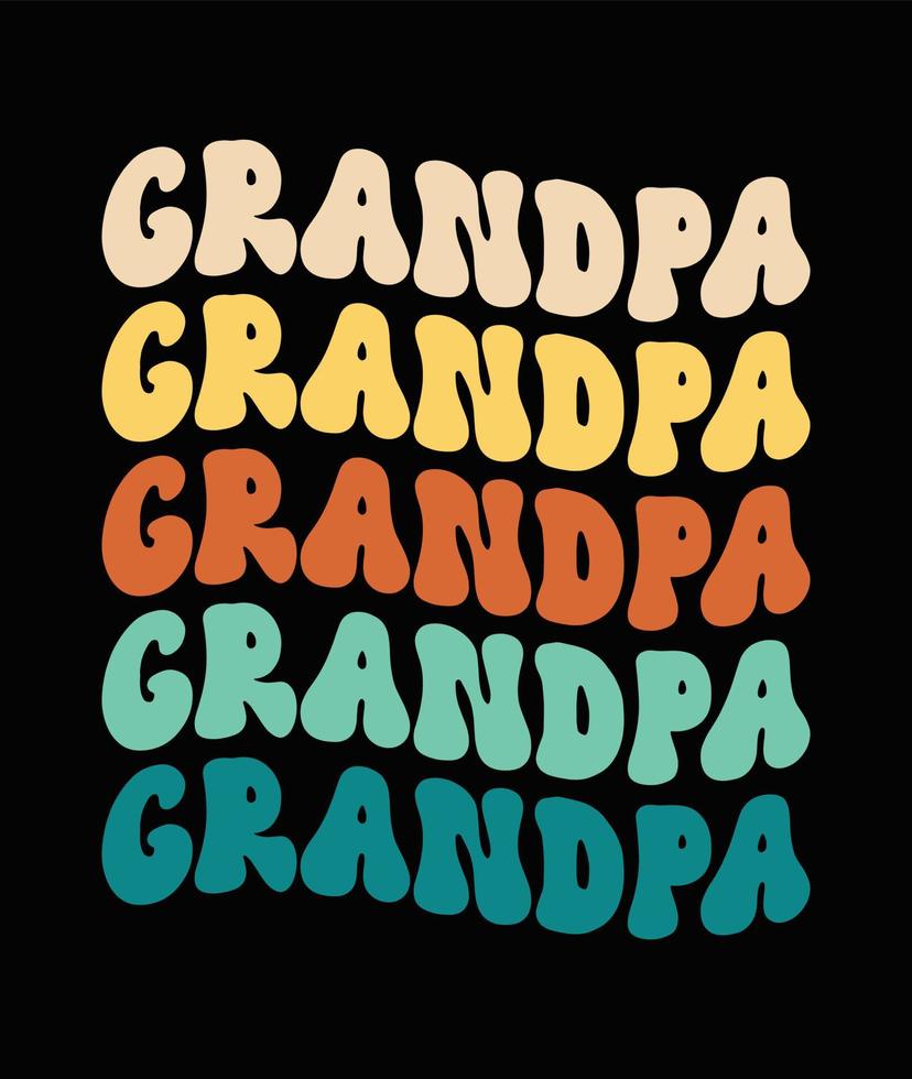 grand-père papa grand-père word warp typographie vecteur