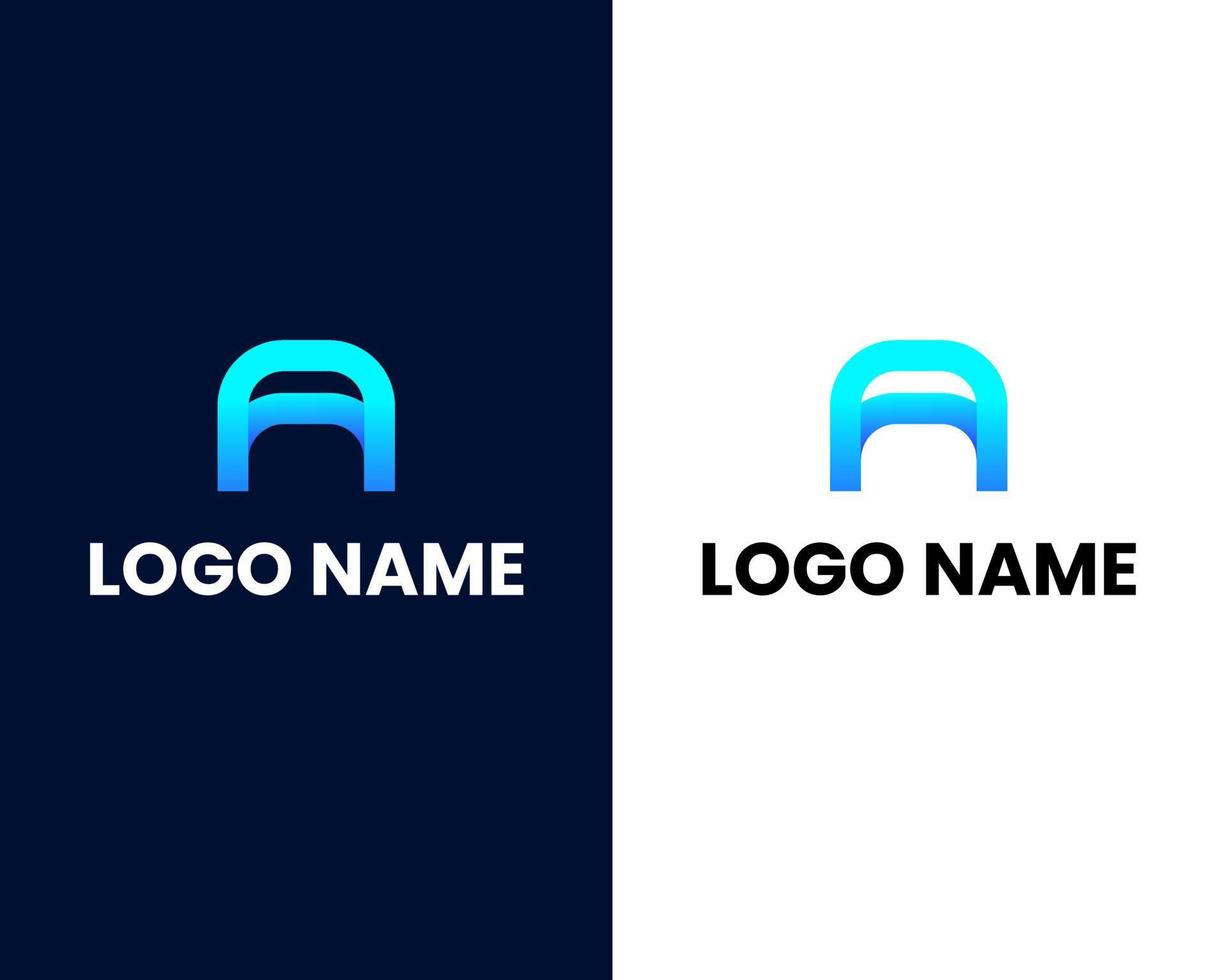 lettre un modèle de conception de logo moderne vecteur