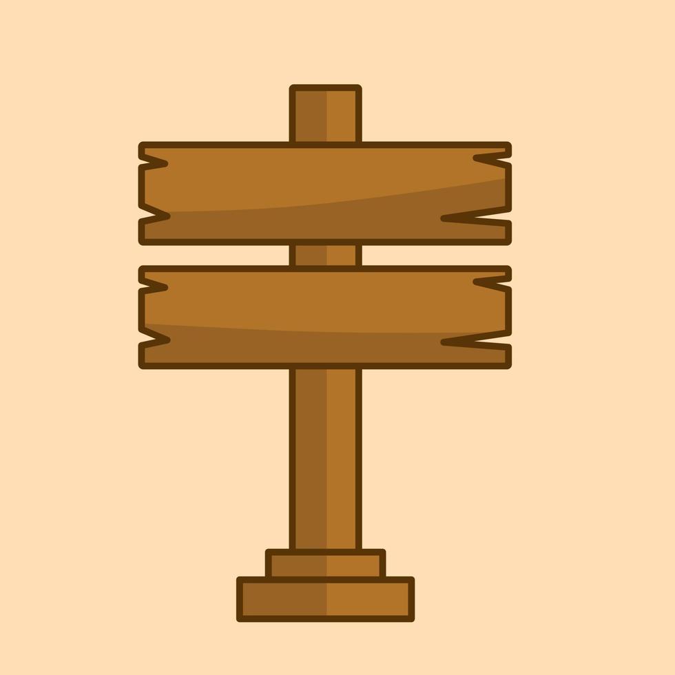 illustration vectorielle d'une enseigne en bois vecteur