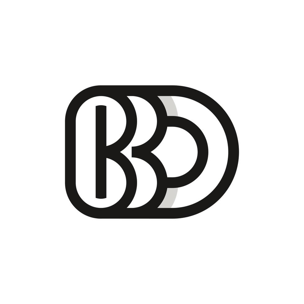 lettre bd ligne monogramme logo géométrique vecteur