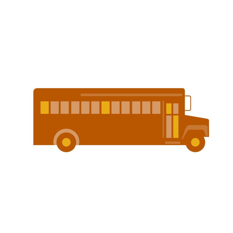 côté autobus scolaire vintage rétro vecteur