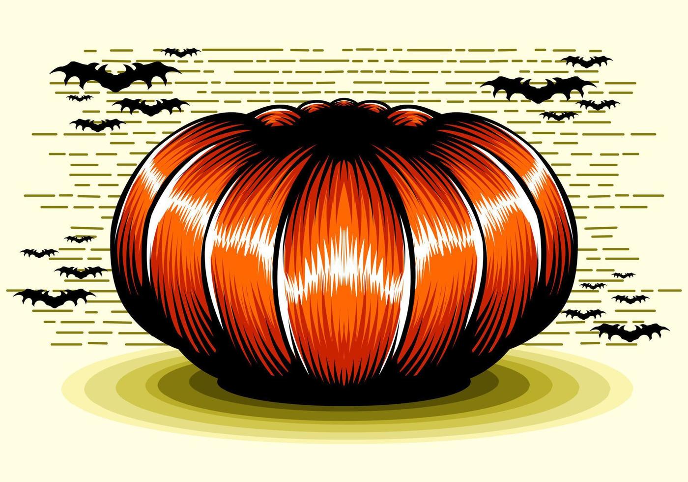 citrouilles d'halloween vintage de vecteur libre