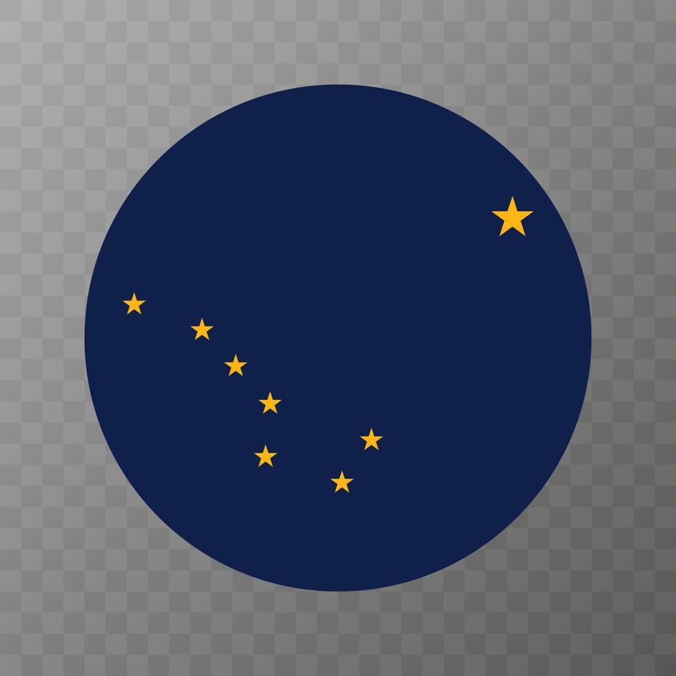 drapeau de l'état de l'alaska. illustration vectorielle. vecteur