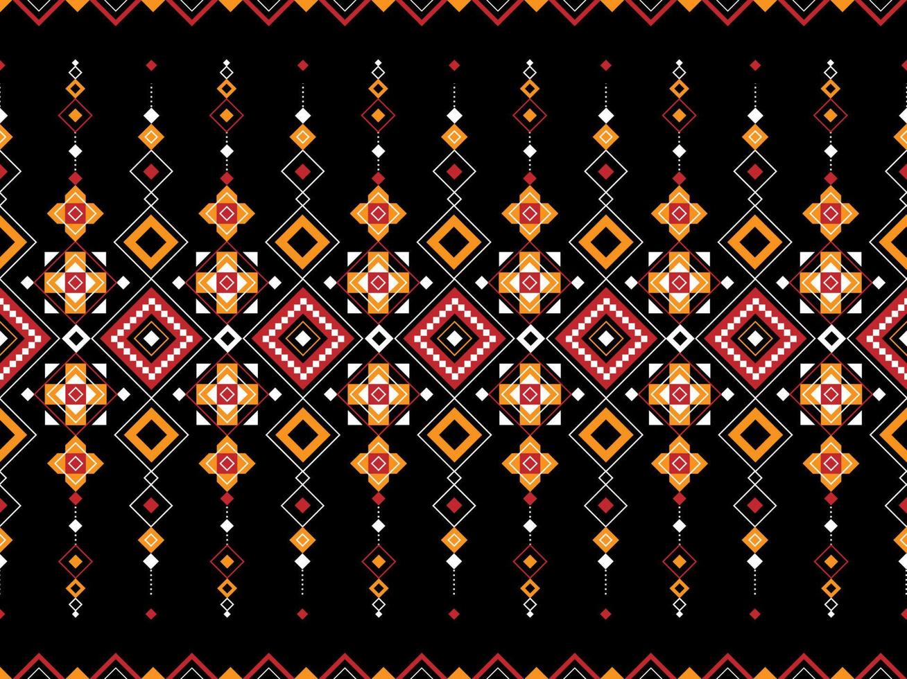 abstrait géométrique tribal ethnique ikat folklore diamants oriental motif sans couture conception traditionnelle pour le fond tapis papier peint vêtements tissu emballage impression batik folk illustration vectorielle en tricot vecteur