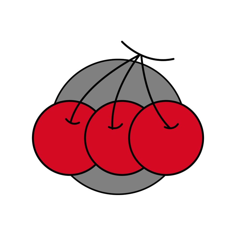icône de fruits rouges vecteur
