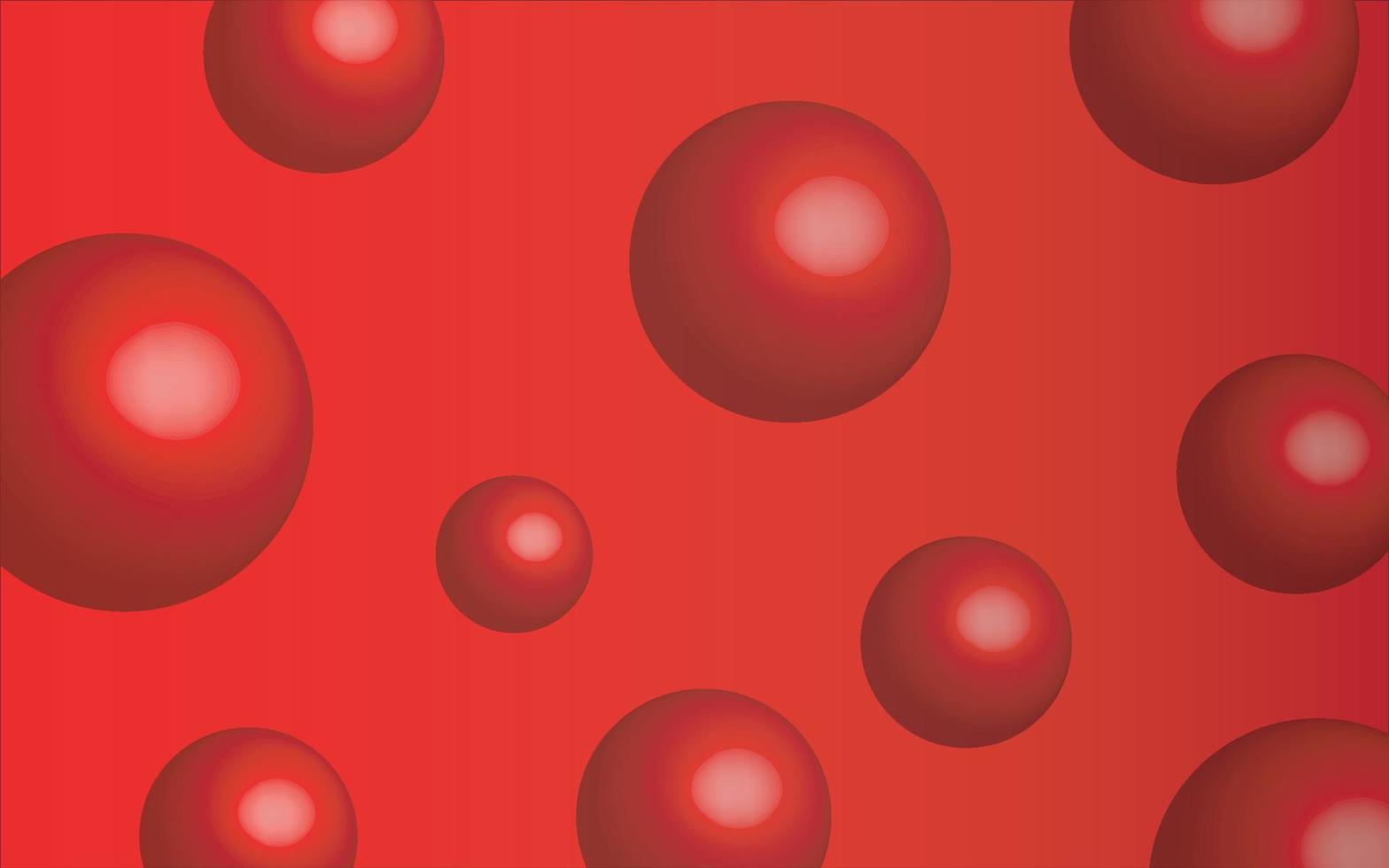 fond de sphères 3d rouge foncé. illustration vectorielle de boules de bulles abstraites géométriques. vecteur