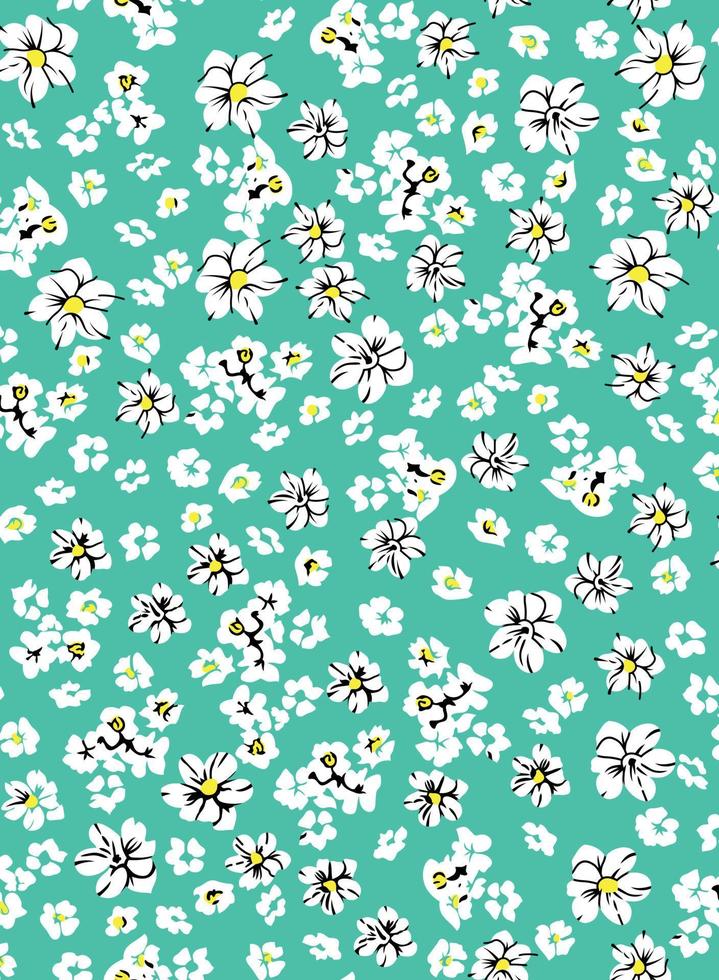 collection de motifs vectoriels sans couture.fleurs sauvages, feuilles, branches, bonbons ensemble de motifs répétés.motif floral sans couture.fait main. papier peint, tissu ou dessin d'illustrateur. vecteur