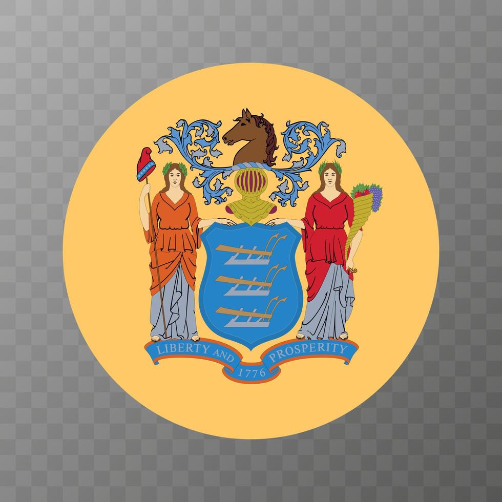 drapeau de l'état du new jersey. illustration vectorielle. vecteur