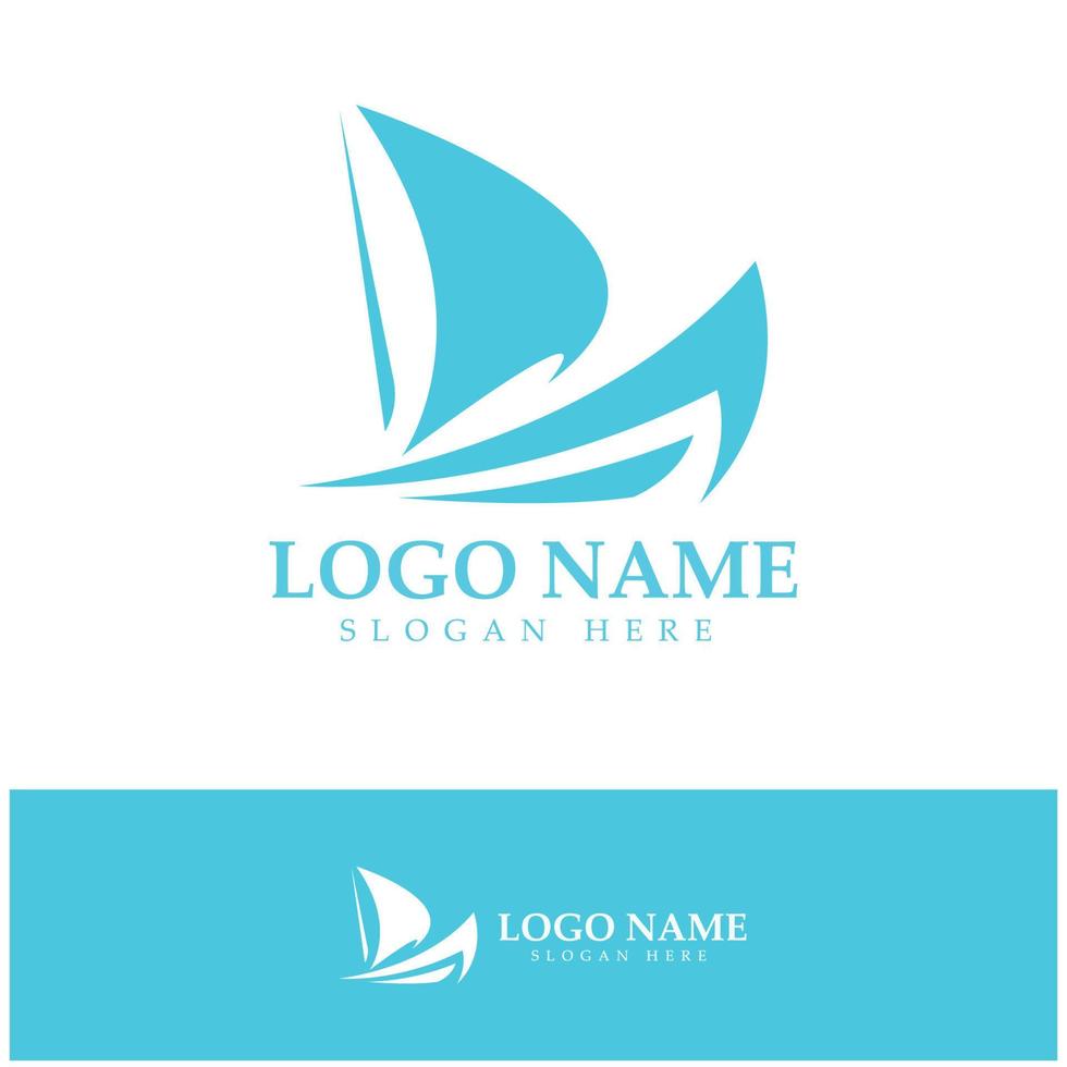 simple voilier dhow bateau sur mer océan vague art style logo design, croisières quotidiennes, voyage en mer, illustration d'icône vectorielle vecteur