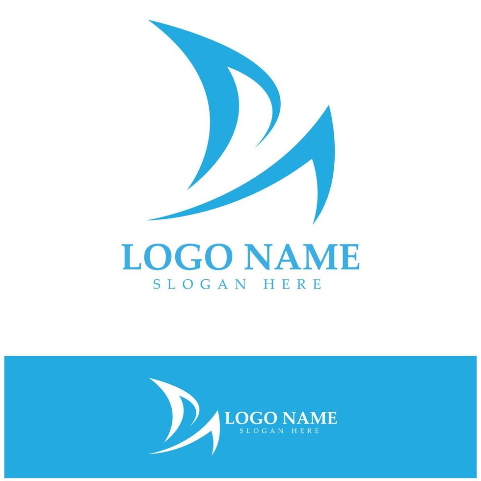 simple voilier dhow bateau sur mer océan vague art style logo design, croisières quotidiennes, voyage en mer, illustration d'icône vectorielle vecteur