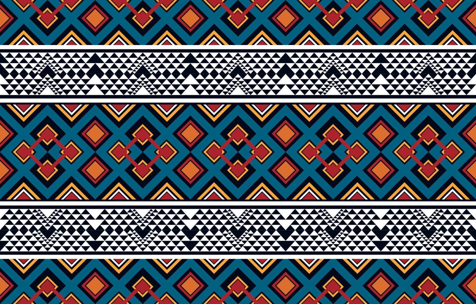 motif ethnique géométrique sans soudure. modèle sans couture ethnique. conception pour les affaires de tissu, rideau, arrière-plan, tapis, papier peint, vêtements, emballage, batik, tissu, illustration vectorielle. vecteur