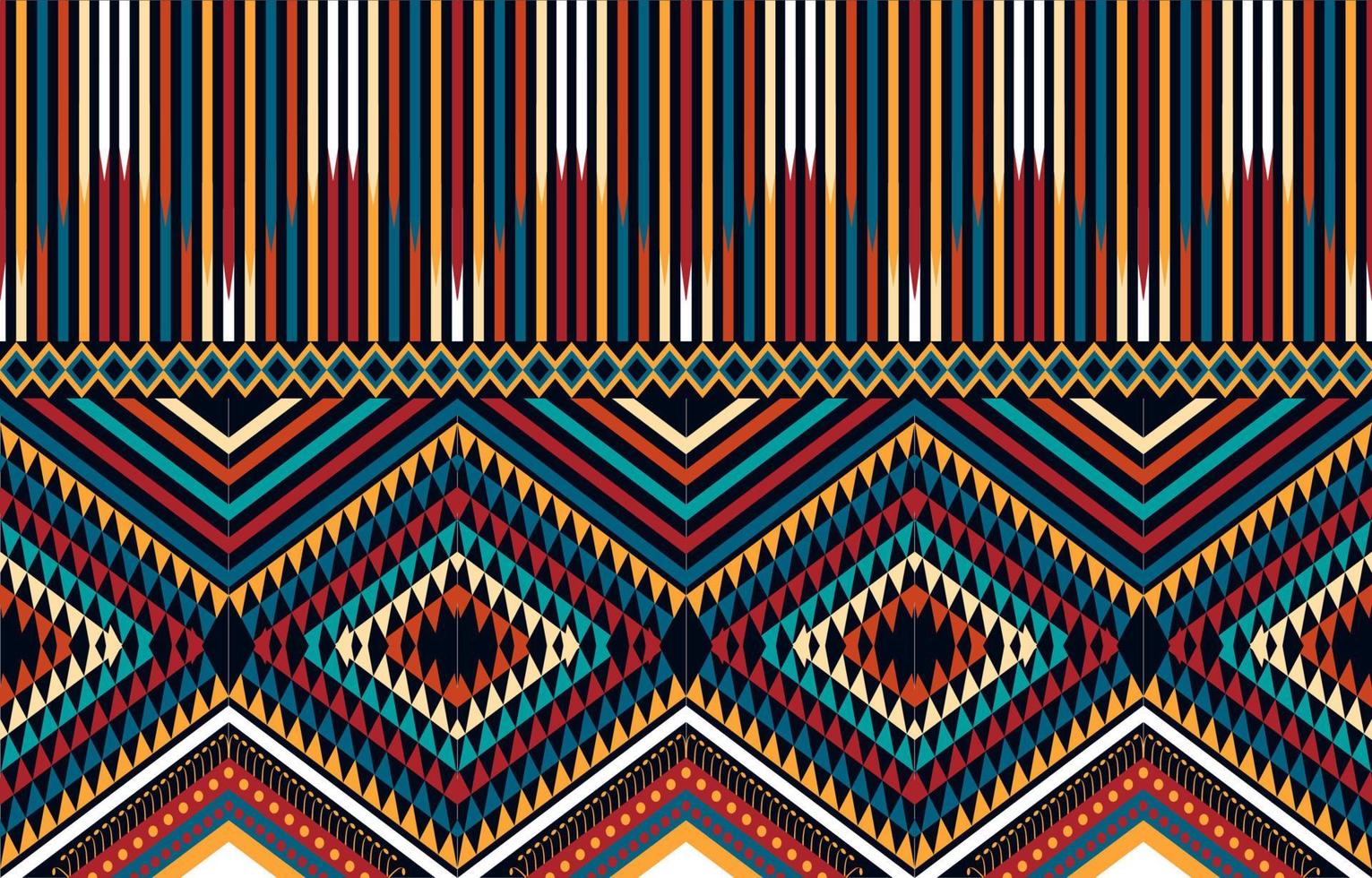 motif ethnique géométrique sans soudure. modèle sans couture ethnique. conception pour les affaires de tissu, rideau, arrière-plan, tapis, papier peint, vêtements, emballage, batik, tissu, illustration vectorielle. vecteur