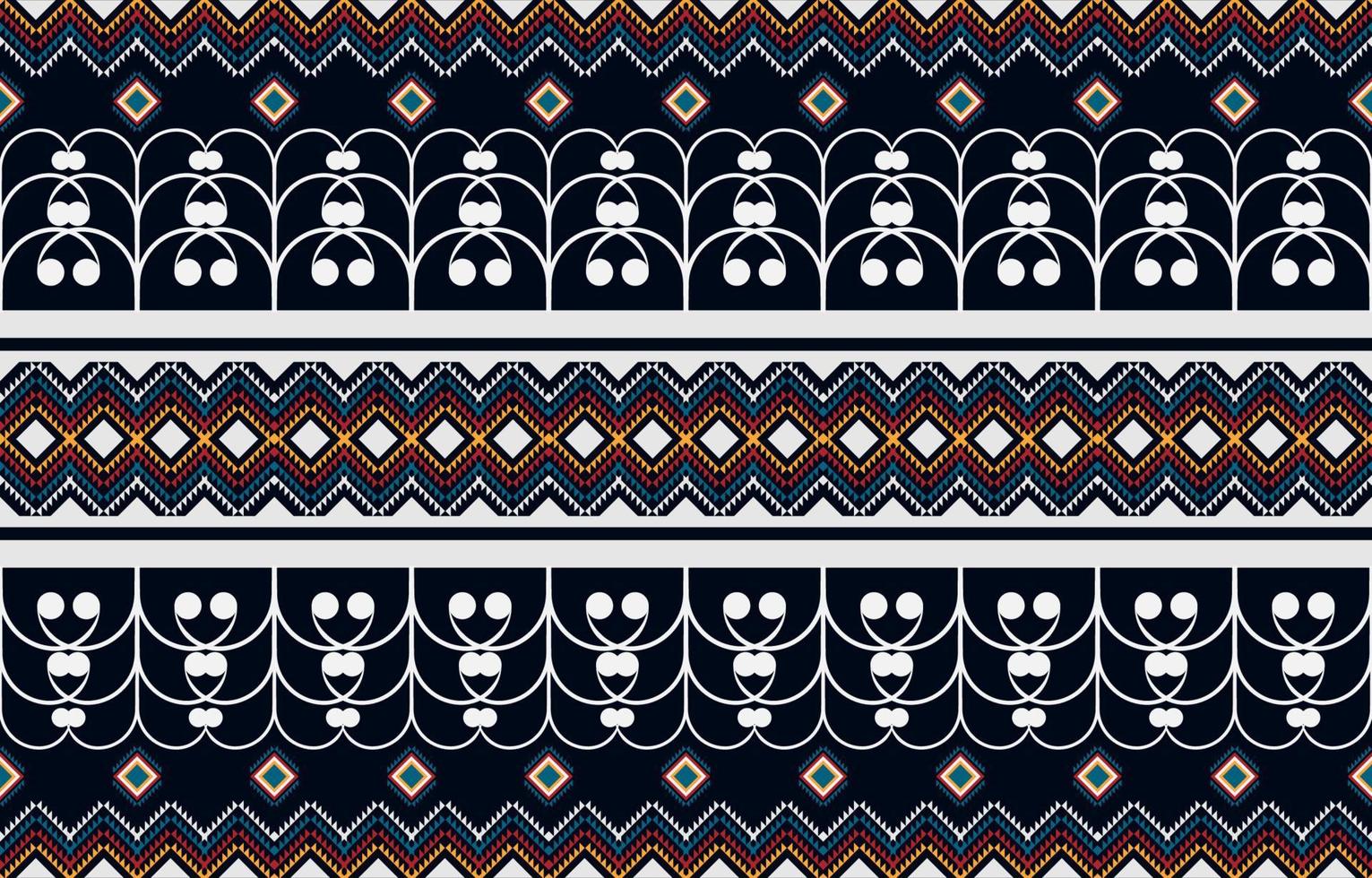 motif ethnique géométrique sans soudure. modèle sans couture ethnique. conception pour les affaires de tissu, rideau, arrière-plan, tapis, papier peint, vêtements, emballage, batik, tissu, illustration vectorielle. vecteur