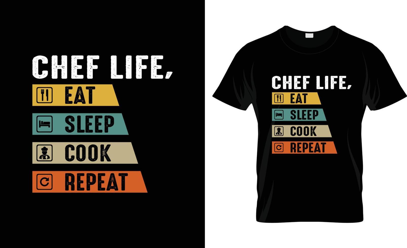 conception de t-shirt de chef, slogan de t-shirt de chef et conception de vêtements, typographie de chef, vecteur de chef, illustration de chef