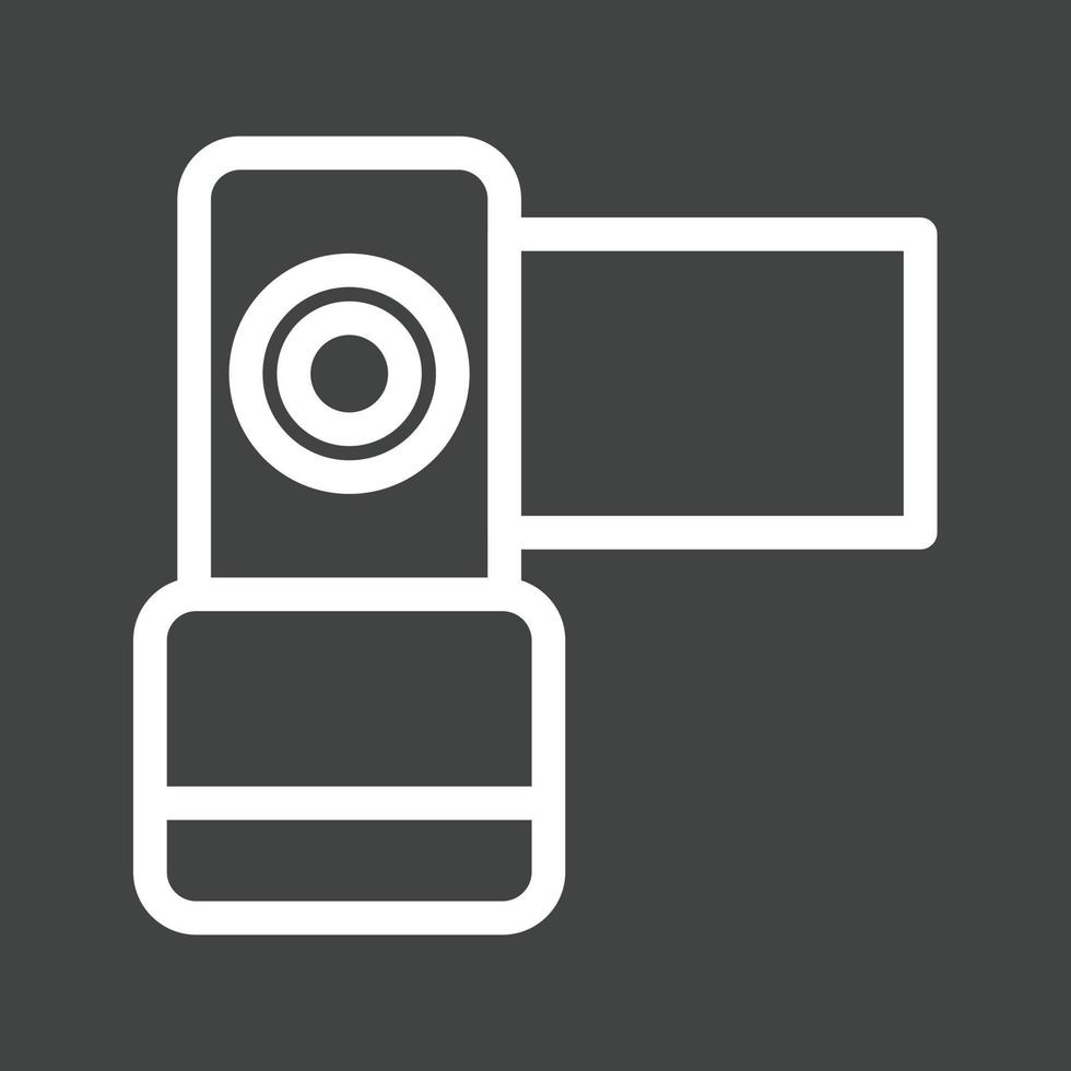 icône de ligne de caméra vidéo inversée vecteur