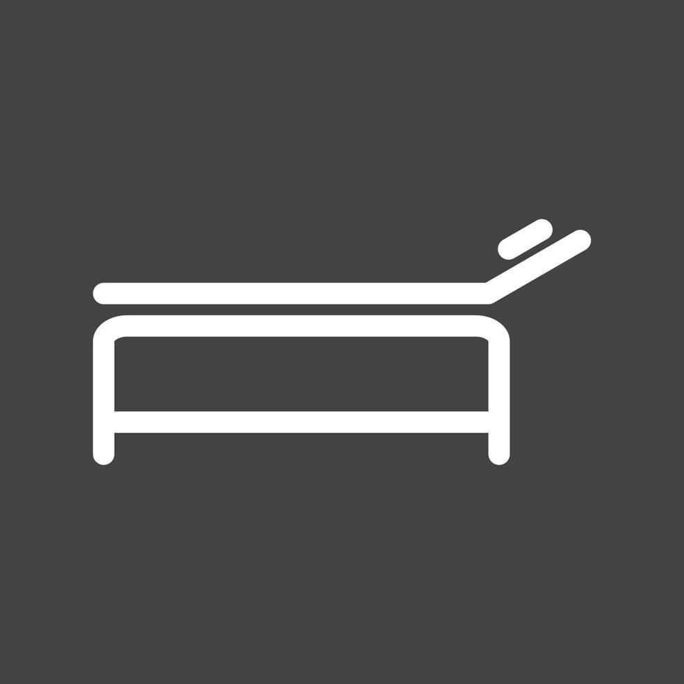 icône inversée de la ligne de lit de massage vecteur