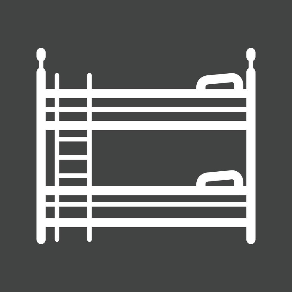 icône inversée de ligne de chambre à coucher pour enfants vecteur