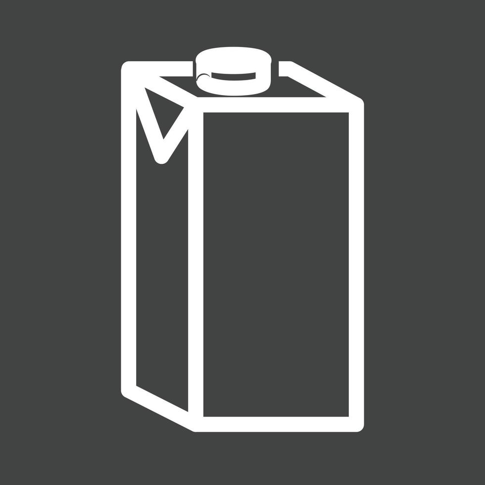 icône inversée de ligne de boîte de lait vecteur