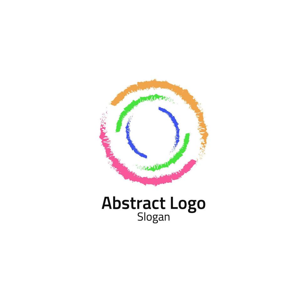 logo abstrait coloré en forme de cercle vecteur