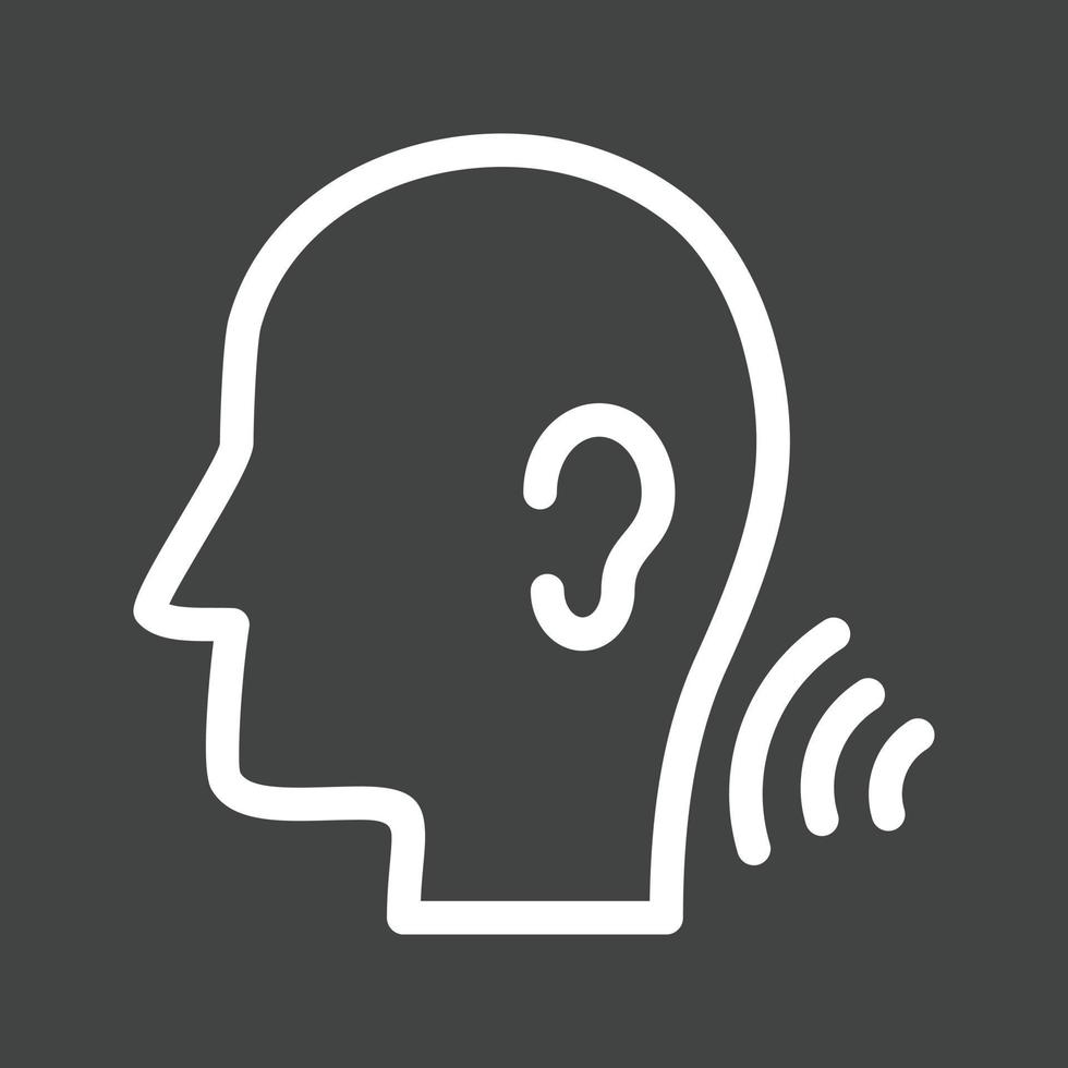 icône inversée de la ligne de compétences d'écoute vecteur