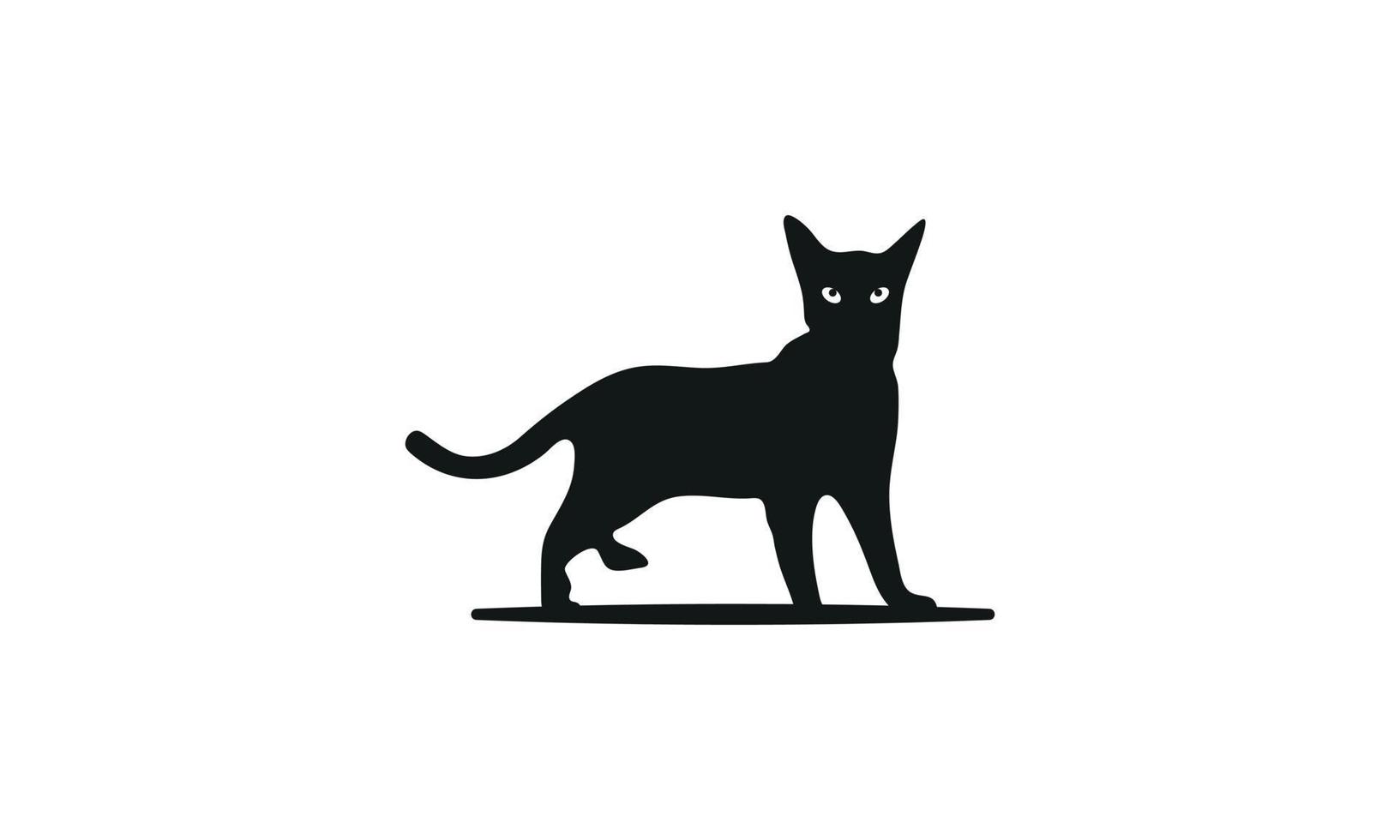 modèle de vecteur gratuit de conception de logo de chat.