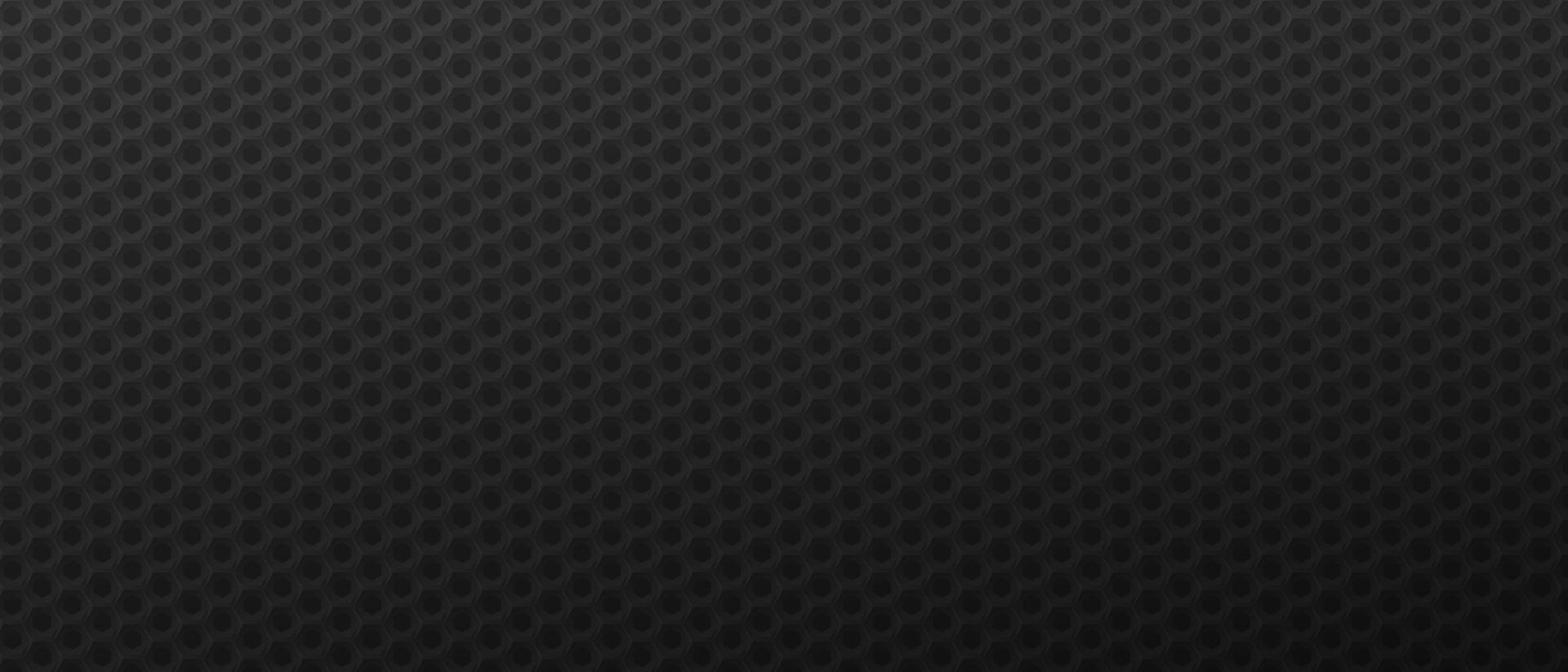 arrière-plan technologique des hexagones futuristes. carreaux polygonaux géométriques noirs texturés dans une texture sombre en vecteur monochrome petit minimalisme