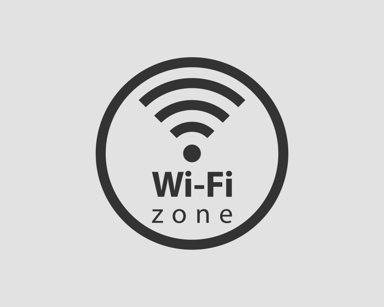 icône wi-fi gratuite. symbole de vecteur wifi de zone de connexion. signal des ondes radio.