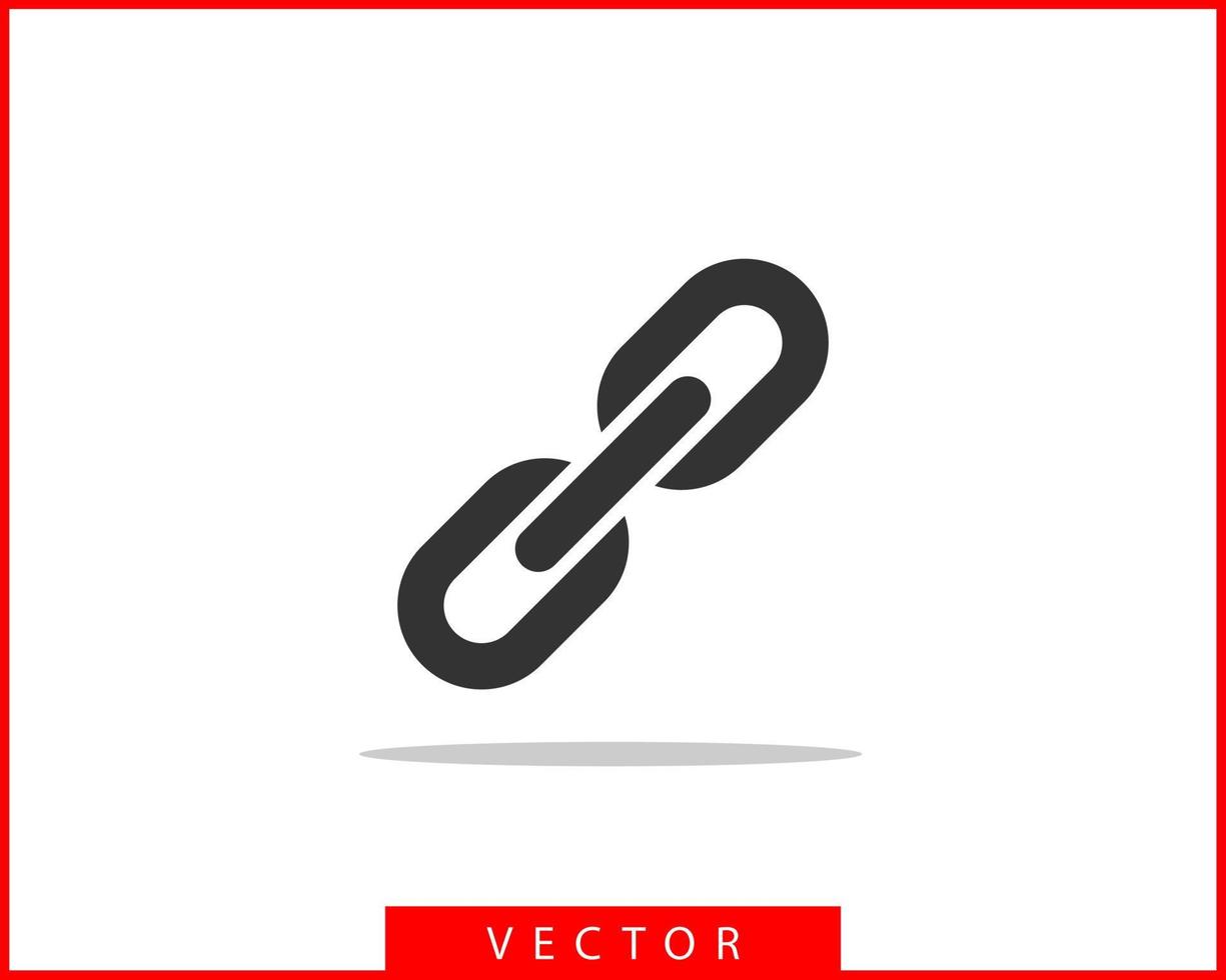 icône de vecteur de maillon de chaîne. conception plate de l'élément chaînette. symbole de connexion concept isolé sur fond blanc.